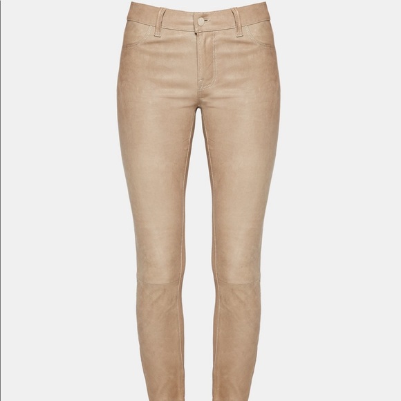 J Brand skinny lamb leather tan pants - Picture 5 of 10